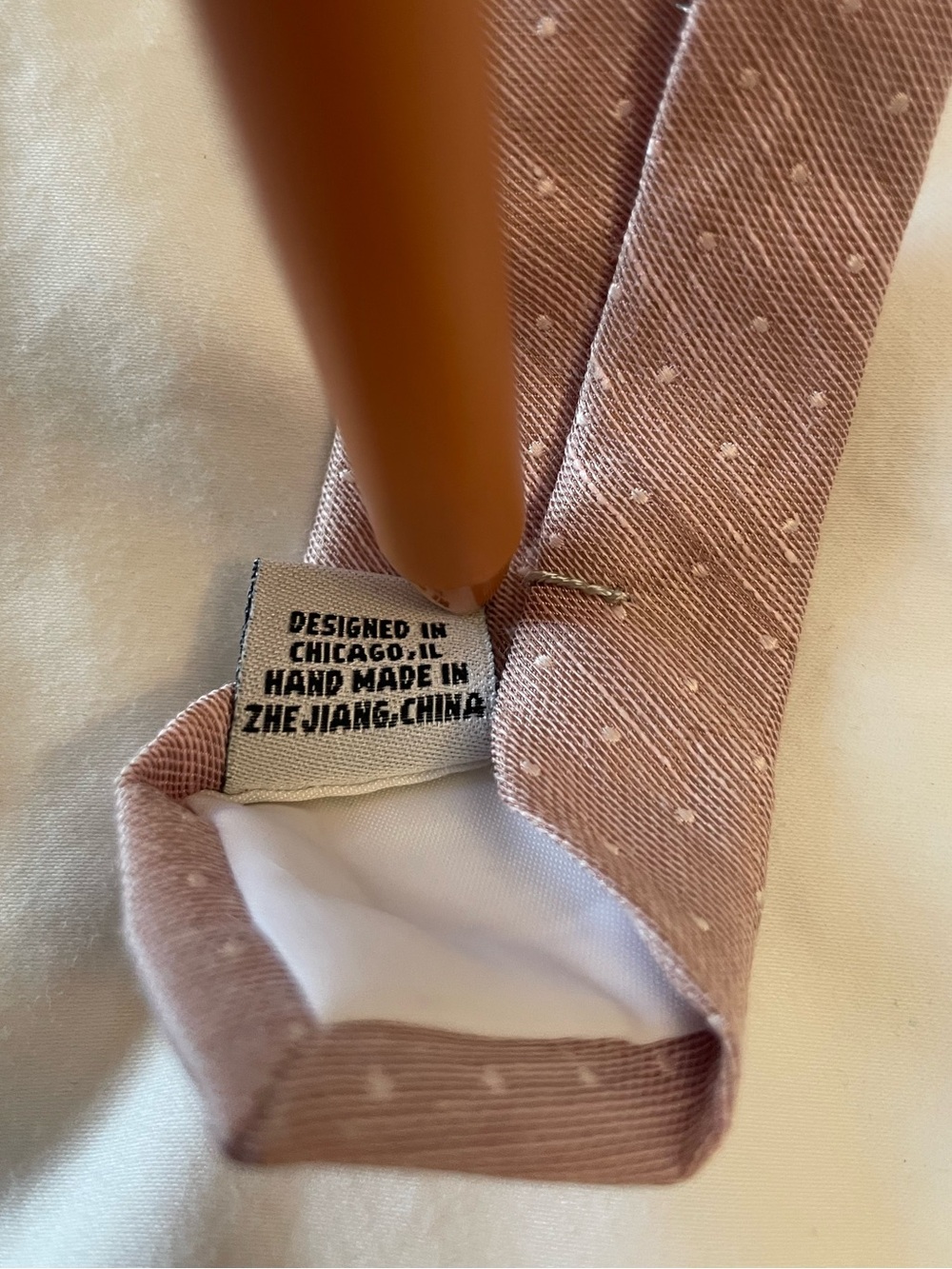 The Tie Bar Dusty Rose Micro-Pattern Tie - Picture 7 of 7
